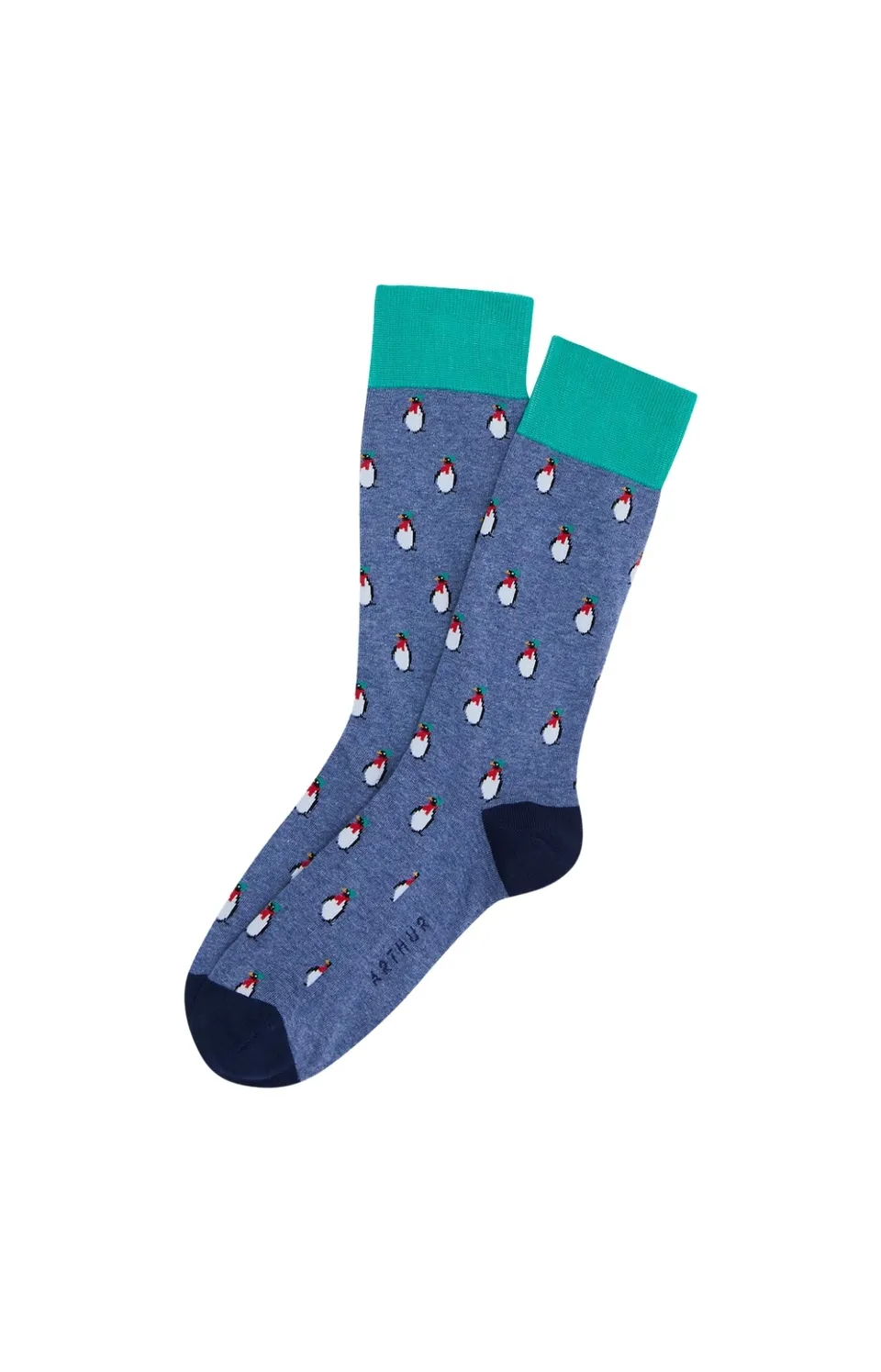 arthur-bob-pingouin-jean-chaussettes-homme-coton-jean-40-46 image 1