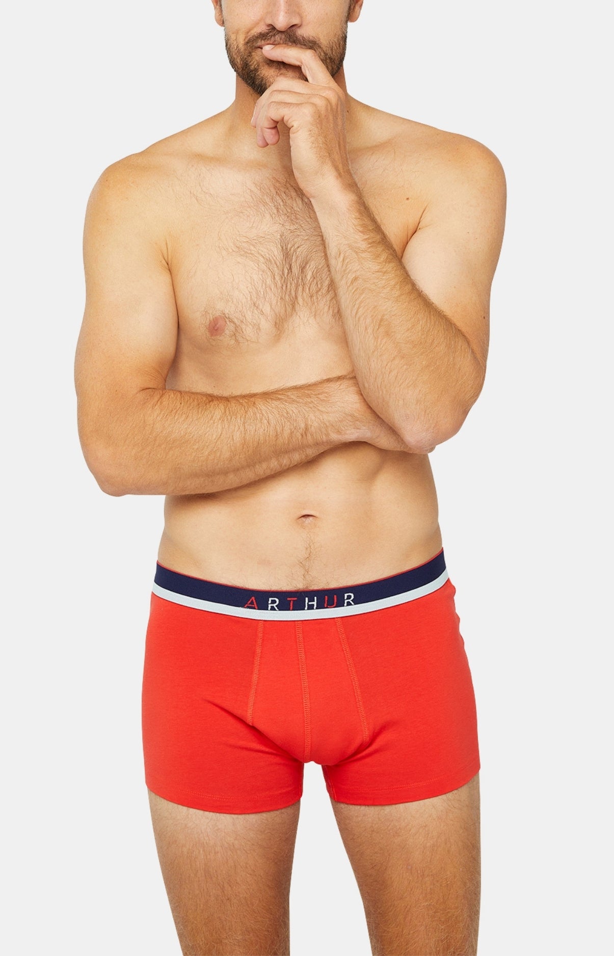arthur-bob-boxer-slipp-rouge-homme-coton-bio-uni image 1