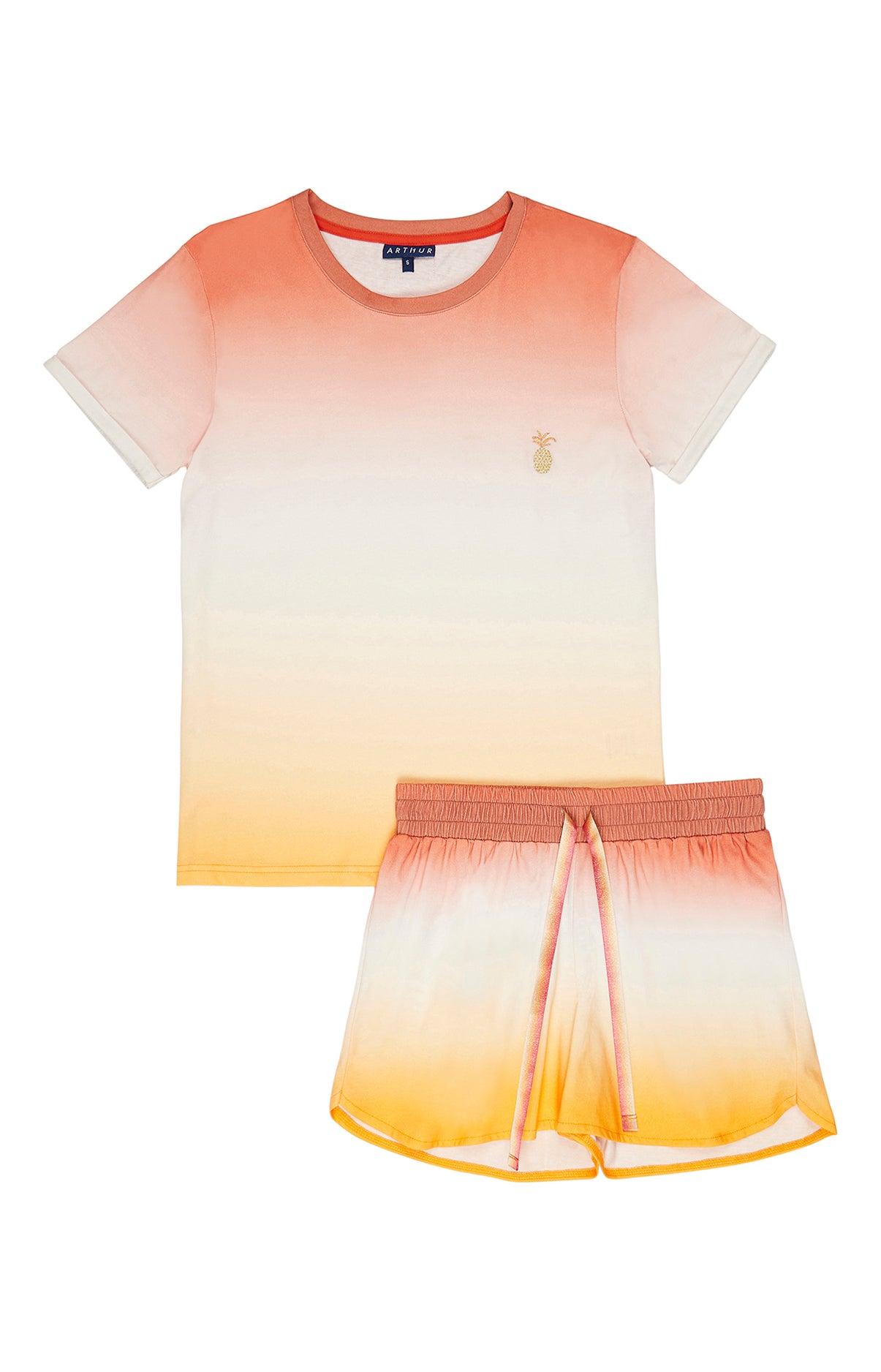 arthur-bob-tie-dye-sunrise-pyjashort-multicolore-femme image 3