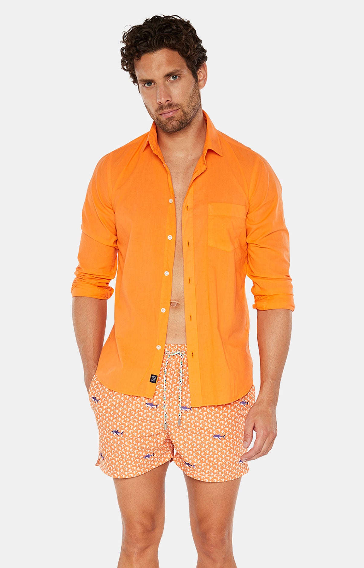 arthur-bob-requin-short-de-bain-orange-s-chage-rapide image 2