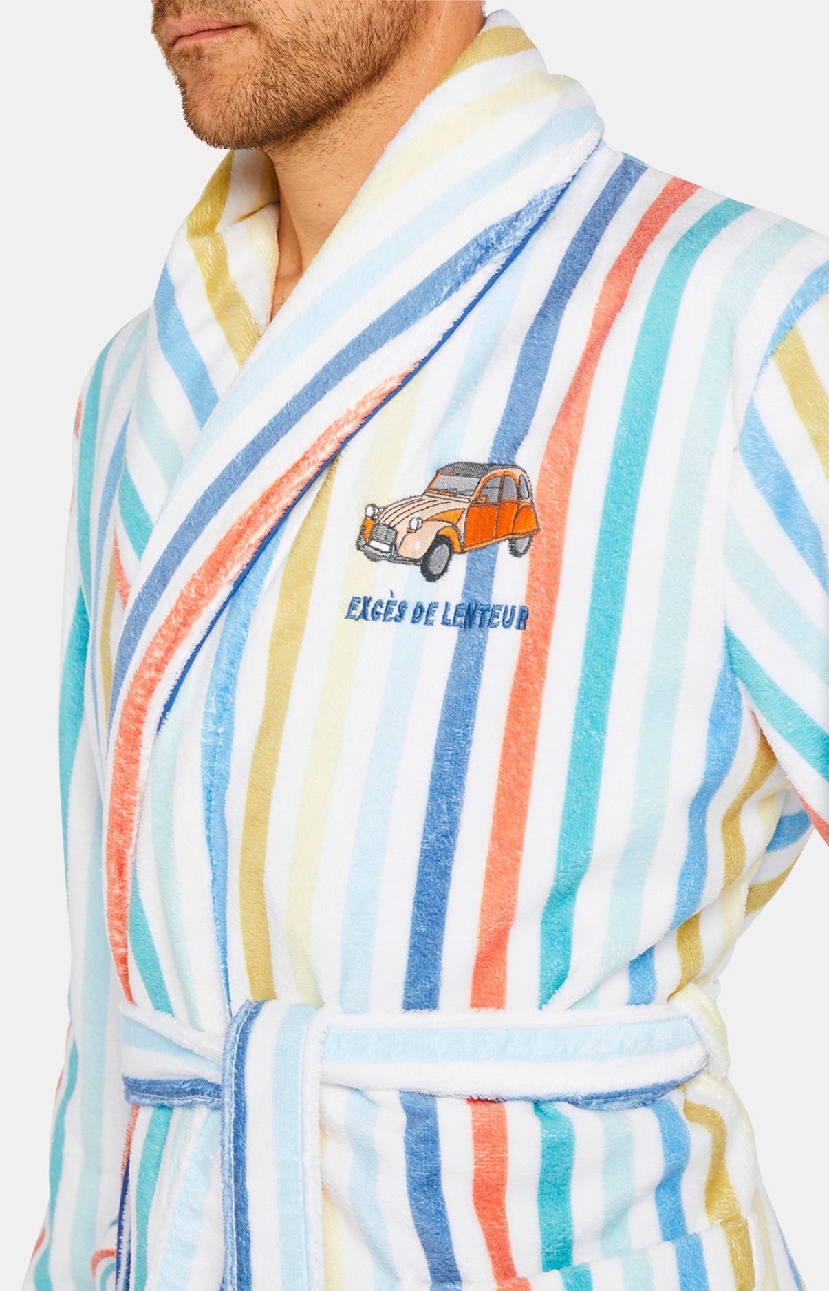 arthur-bob-2cv-peignoir-coton-multicolore-col-ch-le image 2