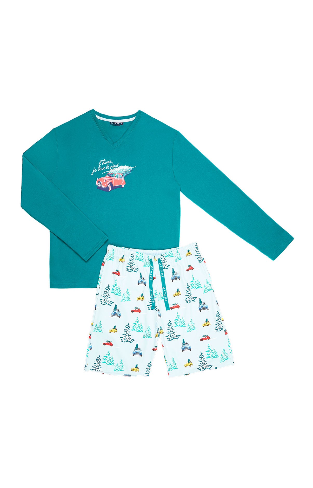 arthur-bob-2cv-pyjashort-homme-glace-coton-bio image 3