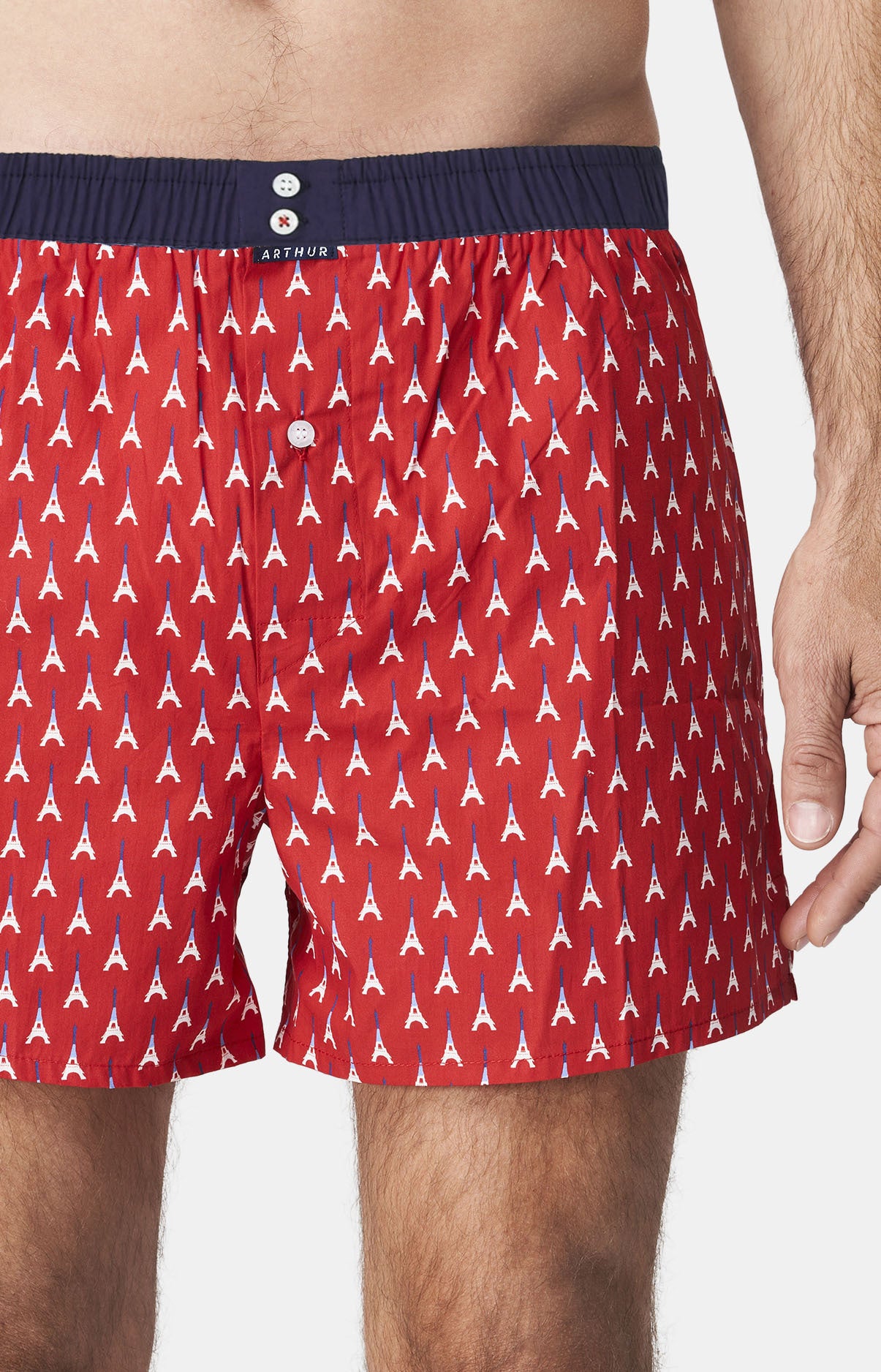 arthur-le-club-n-1140-cale-on-coton-bio-rouge image 2