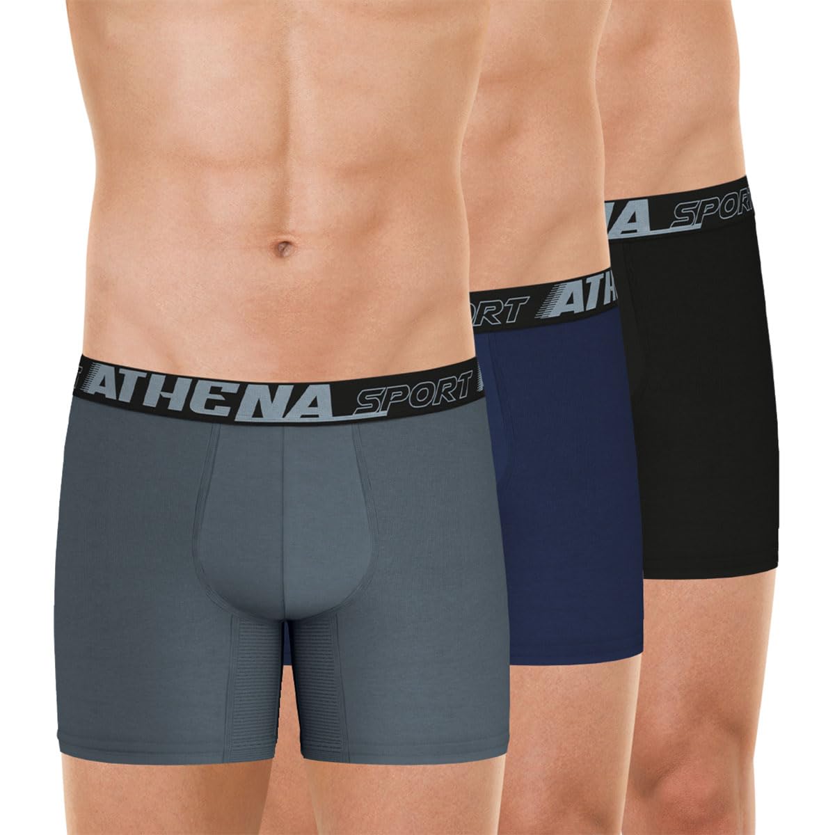 athena-air-fit-lot-3-boxers-longs-homme-sport-coton image 8