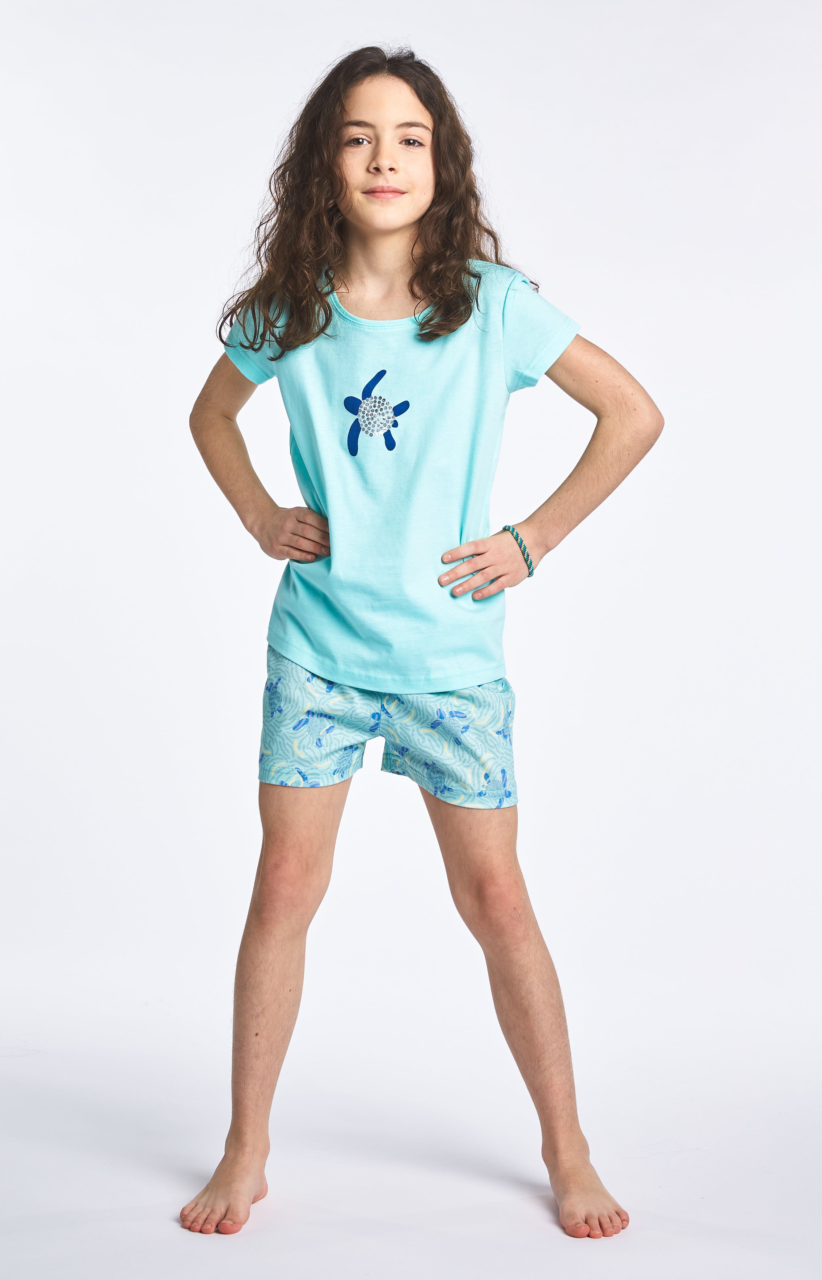 arthur-bob-tortue-pyjashort-enfant-lagon-coton-bio image 5