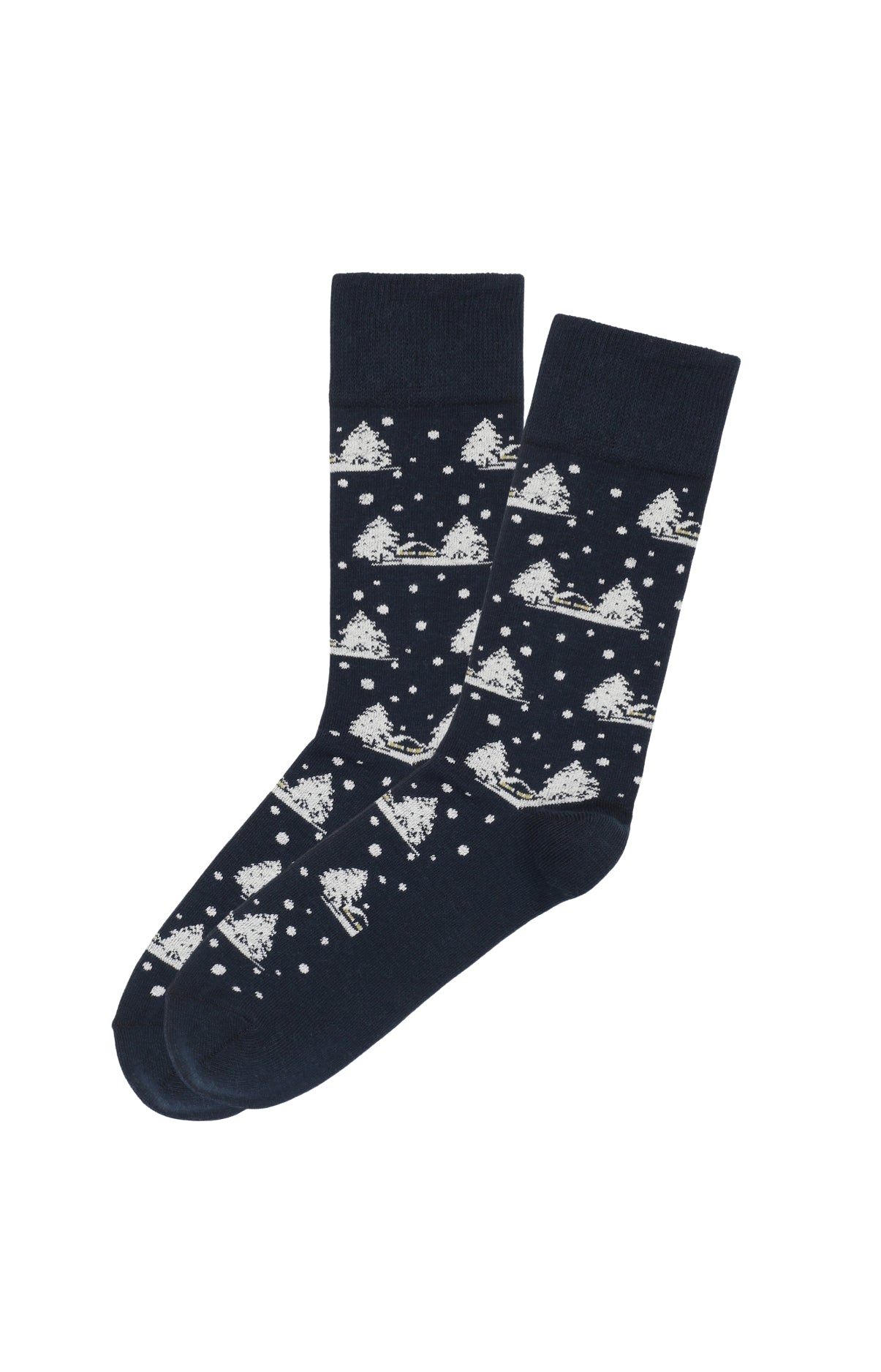 arthur-bob-sous-la-neige-chaussettes-marine-coton image 1