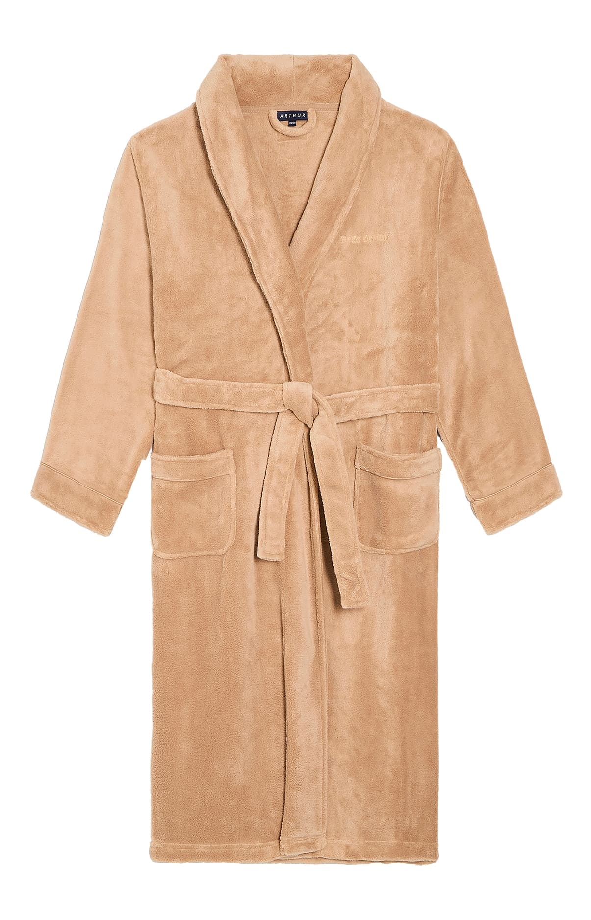 arthur-bob-robe-de-chambre-polaire-camel-chaude-femme image 3