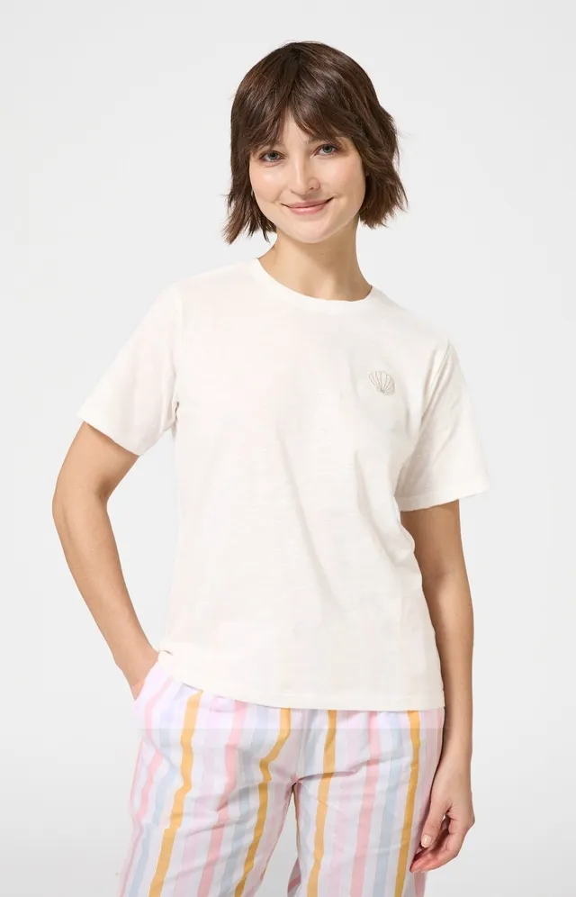 arthur-bob-coquillage-tee-shirt-femme-ivoire-coton-bio image 1