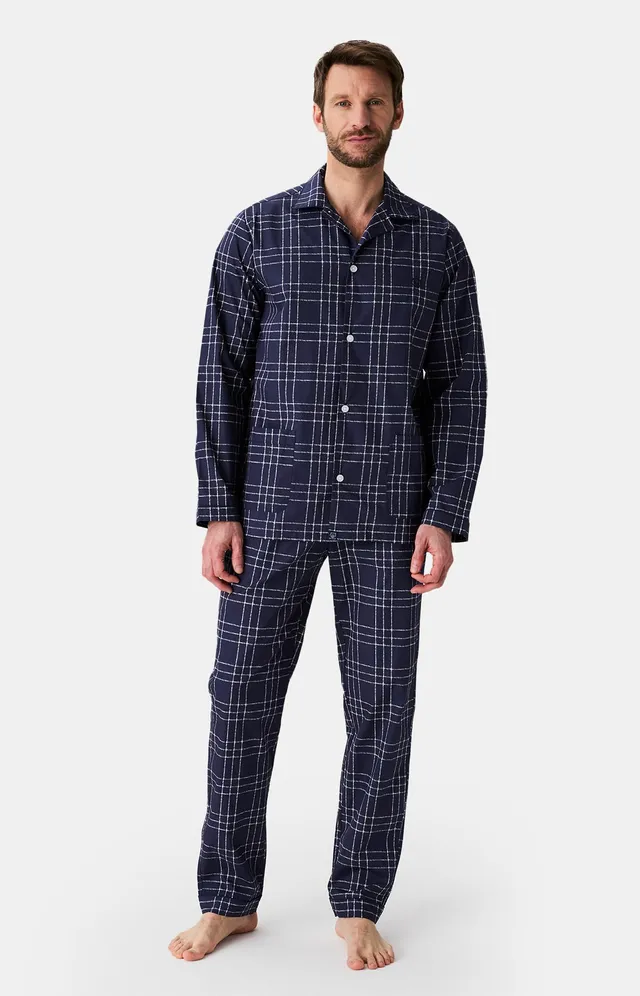 arthur-bob-pyjama-lewis-marine-popeline-coton image 1
