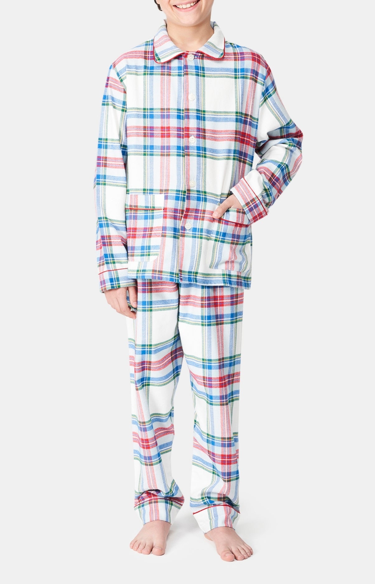arthur-bob-pyjama-boutonn-enfant-logan-blanc image 2