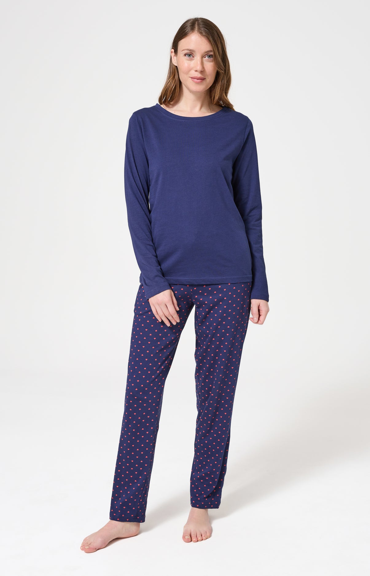 arthur-bob-valentine-pyjama-femme-rouge-coton-bio image 1