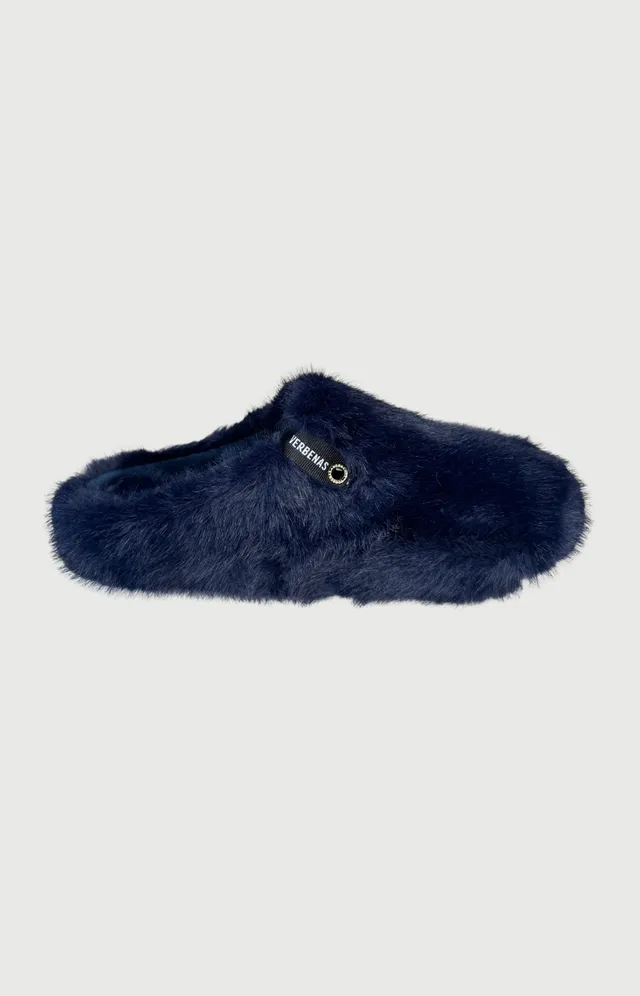 arthur-bob-s-l-ne-mules-femme-bleu-marine-fourrure image 1