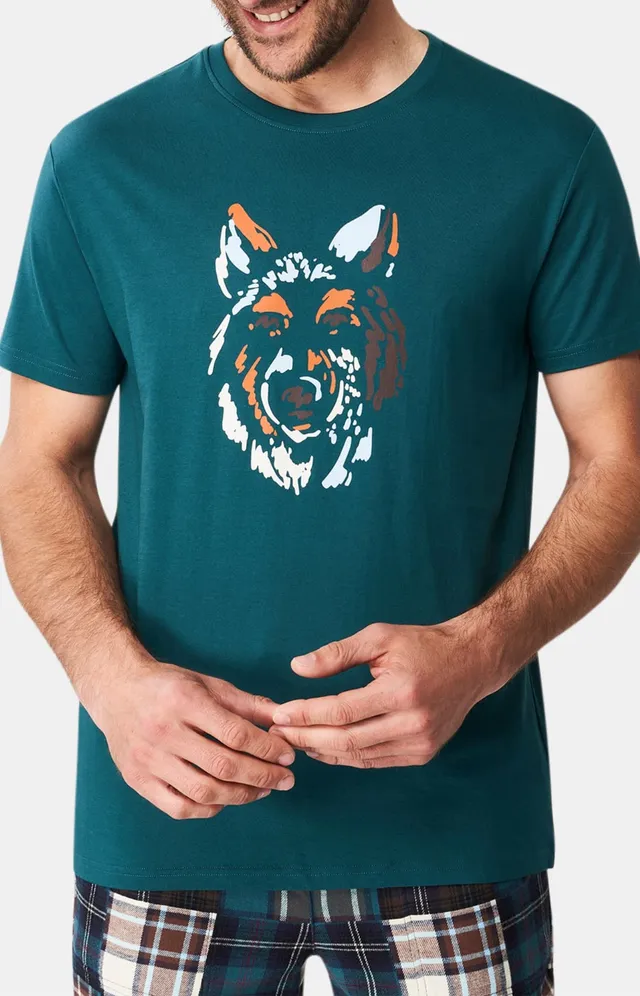 arthur-bob-tee-shirt-jeune-loup-canard-coton-bio-homme image 1