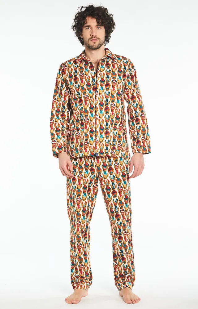 arthur-bob-pyjama-long-pilou-teddy-neige image 1
