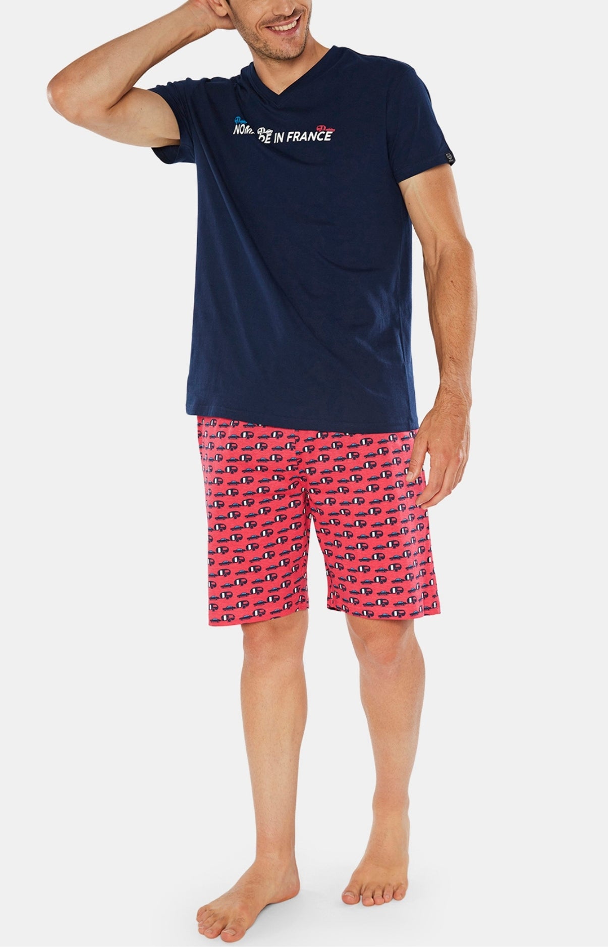 arthur-bob-nomade-in-france-pyjashort-rouge-coton-bio image 1