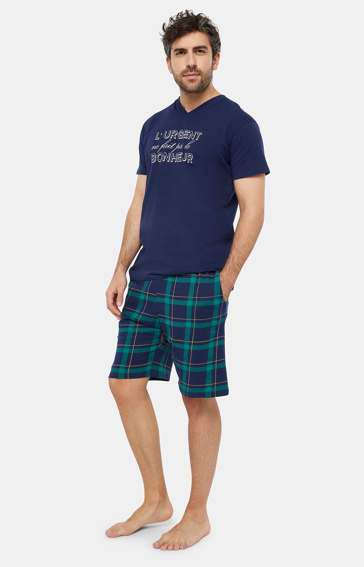 arthur-bob-benjamin-pyjashort-coton-marine-homme image 2
