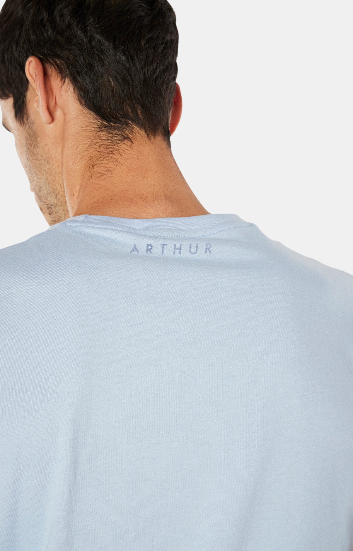 arthur-bob-tee-shirt-uni-ciel-coton-bio-homme image 6