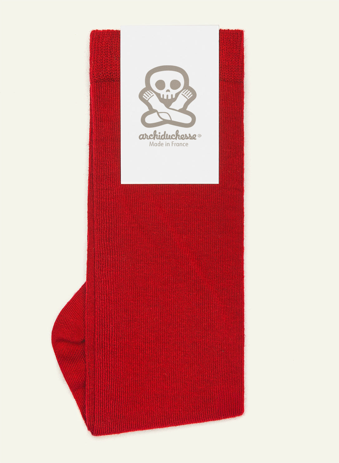 archiduchesse-de-ville-rouge-cardinal-chaussettes-coton-rouge image 6
