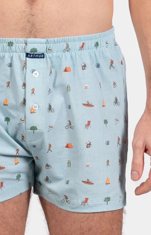arthur-le-club-camping-cale-on-coton-bio-celadon-homme image 1