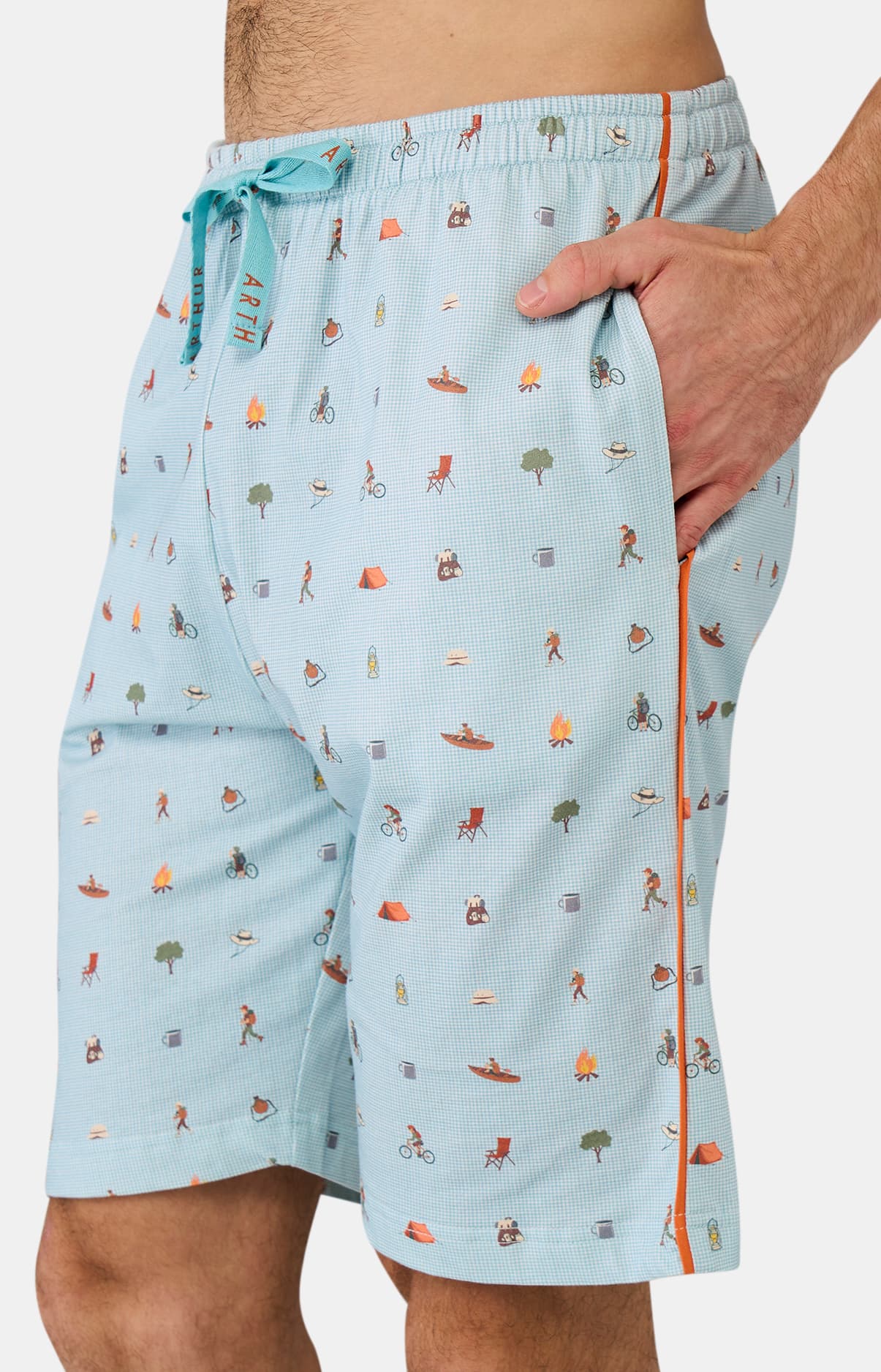 arthur-bob-camping-pyjashort-celadon-coton-bio image 4