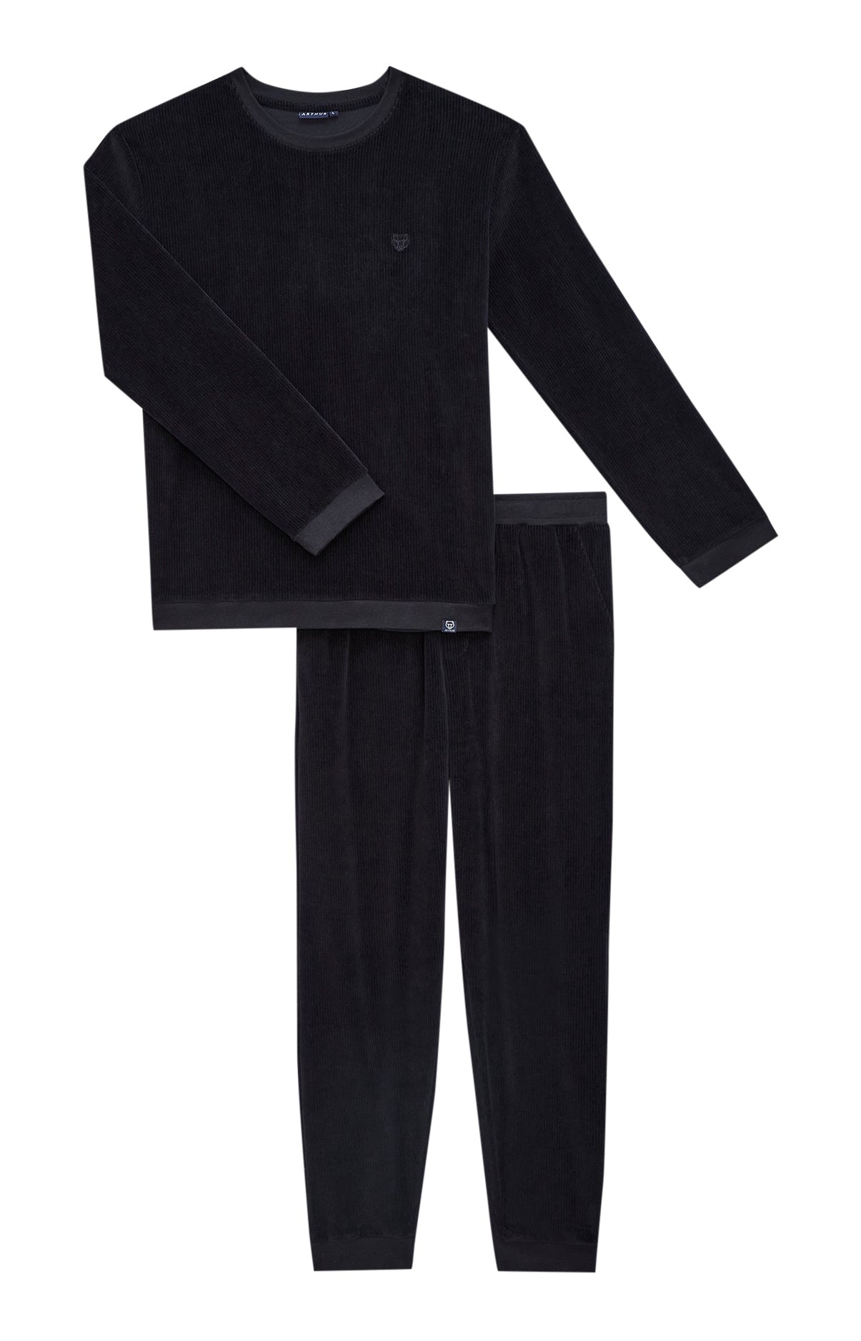 arthur-bob-t-nor-pyjama-velours-noir-coton-bio image 3