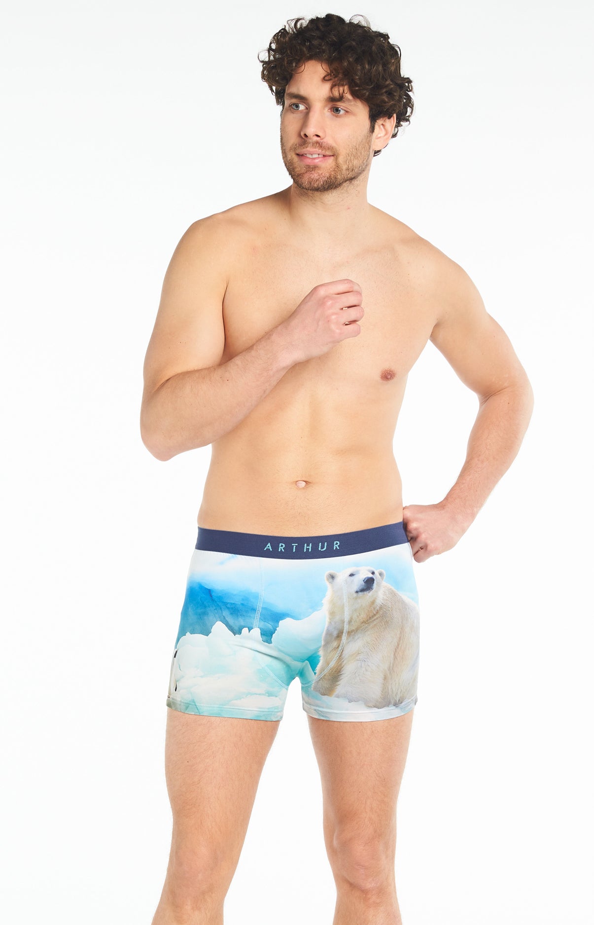 arthur-bob-banquise-boxer-homme-ice-polyester-stretch image 2