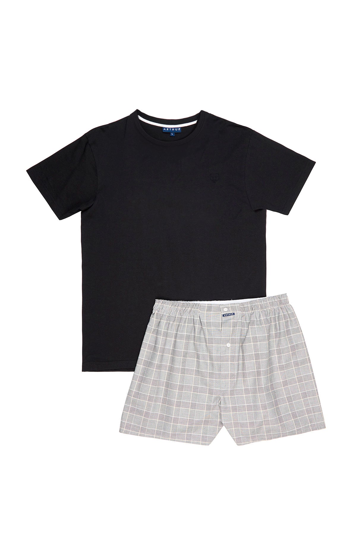 arthur-bob-pyjam-ricain-rayures-995-pyjama-homme-gris-coton-bio image 3