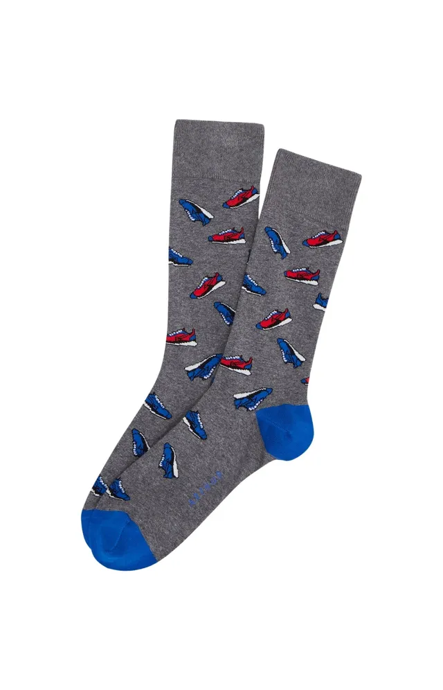 arthur-bob-sneakers-gris-chaussettes-coton-gris-40-46 image 1
