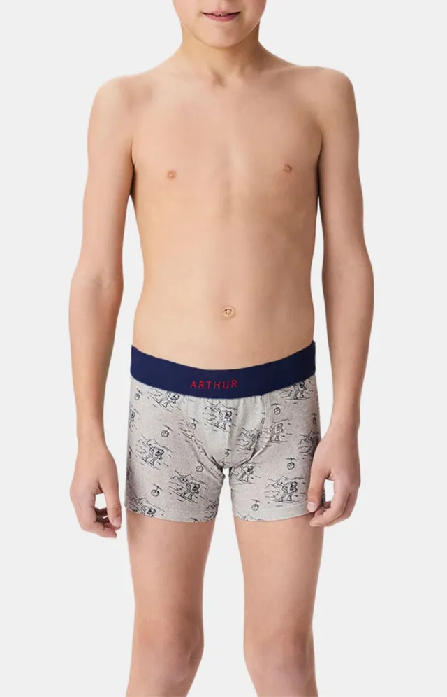 arthur-bob-boxer-enfant-tout-schuss-gris-coton-bio image 1