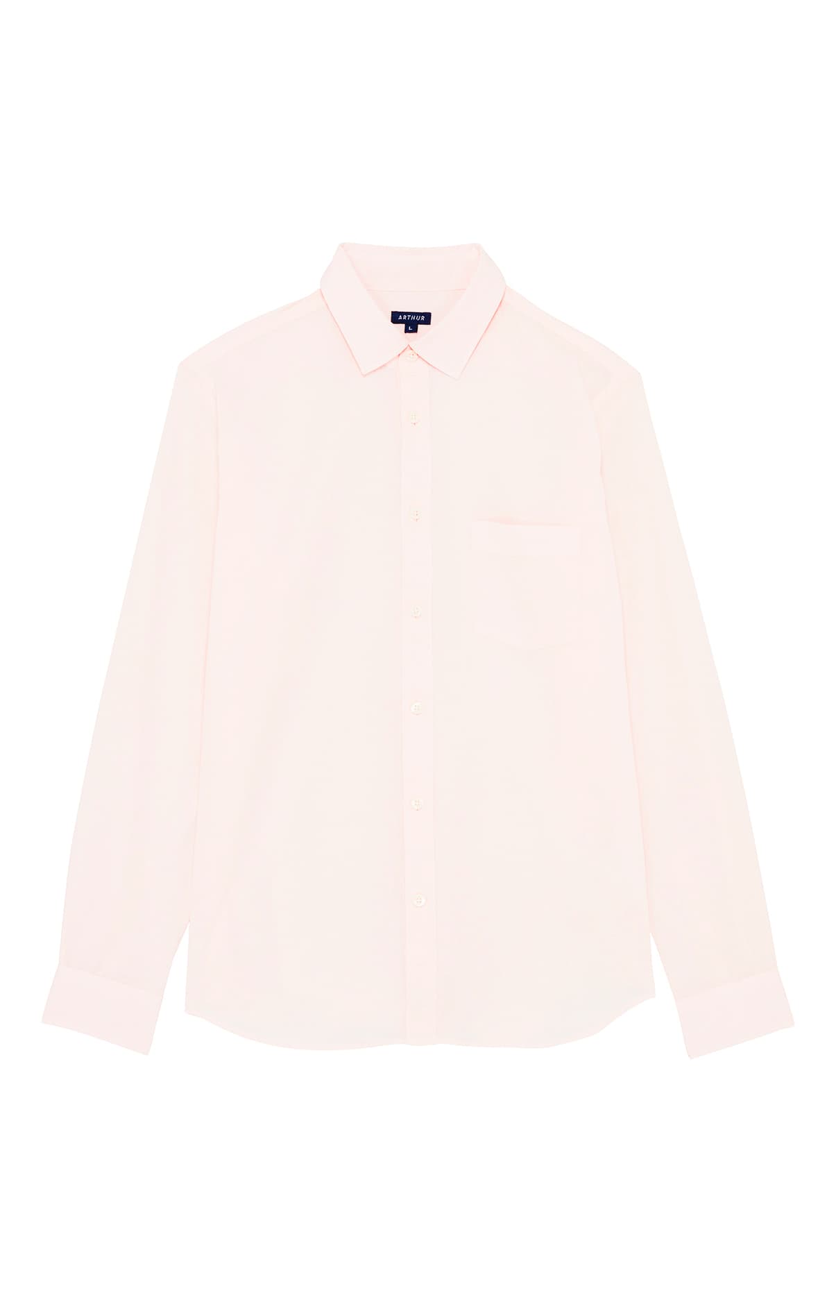 arthur-bob-chemise-voile-de-coton-rose-manches-longues image 3
