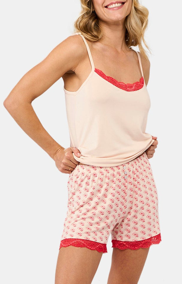 arthur-bob-fleur-safi-short-modal-rose-dentelle image 1