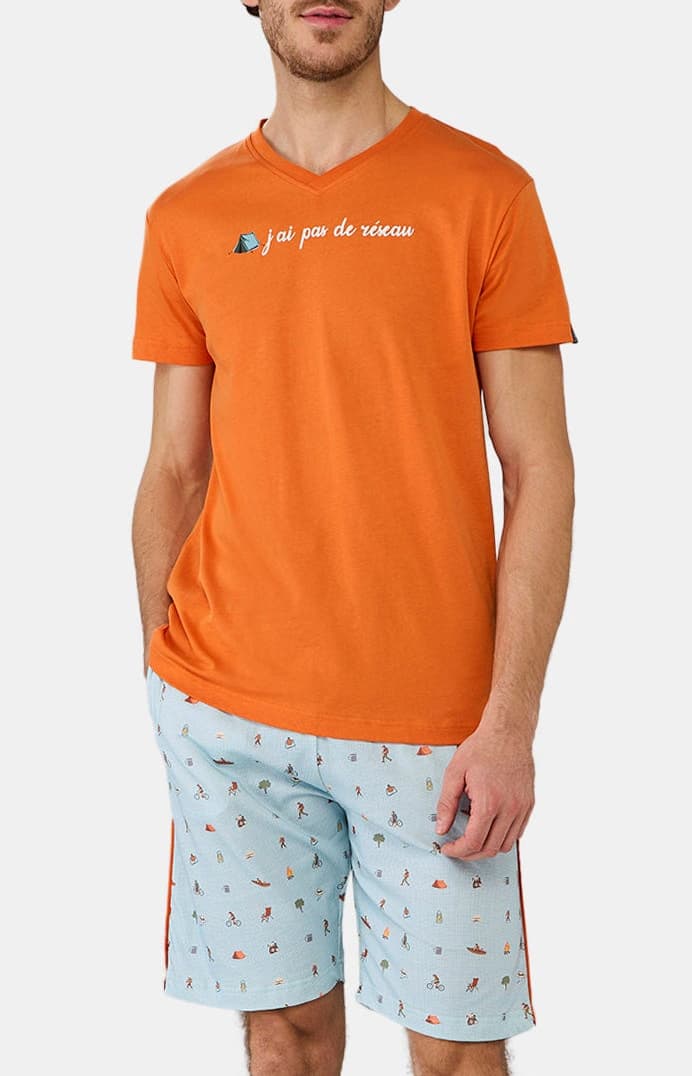 arthur-bob-camping-pyjashort-celadon-coton-bio image 5