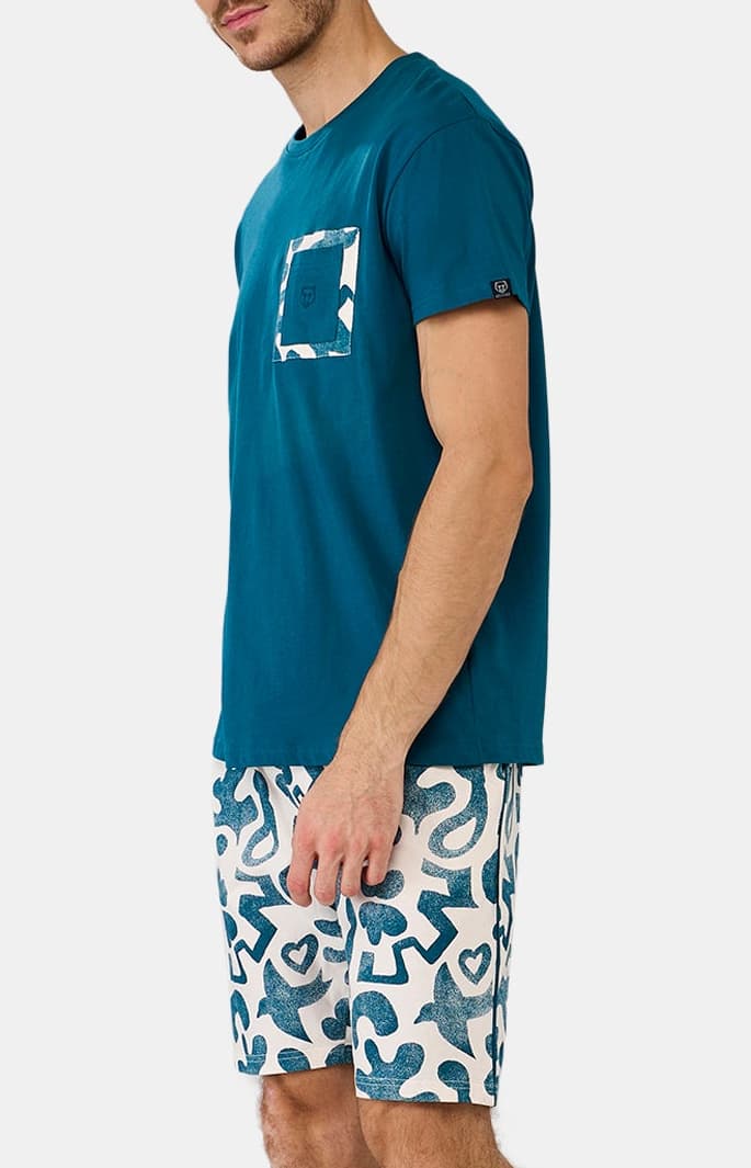 arthur-bob-matis-pyjashort-homme-pu00e9trole-coton-bio image 5
