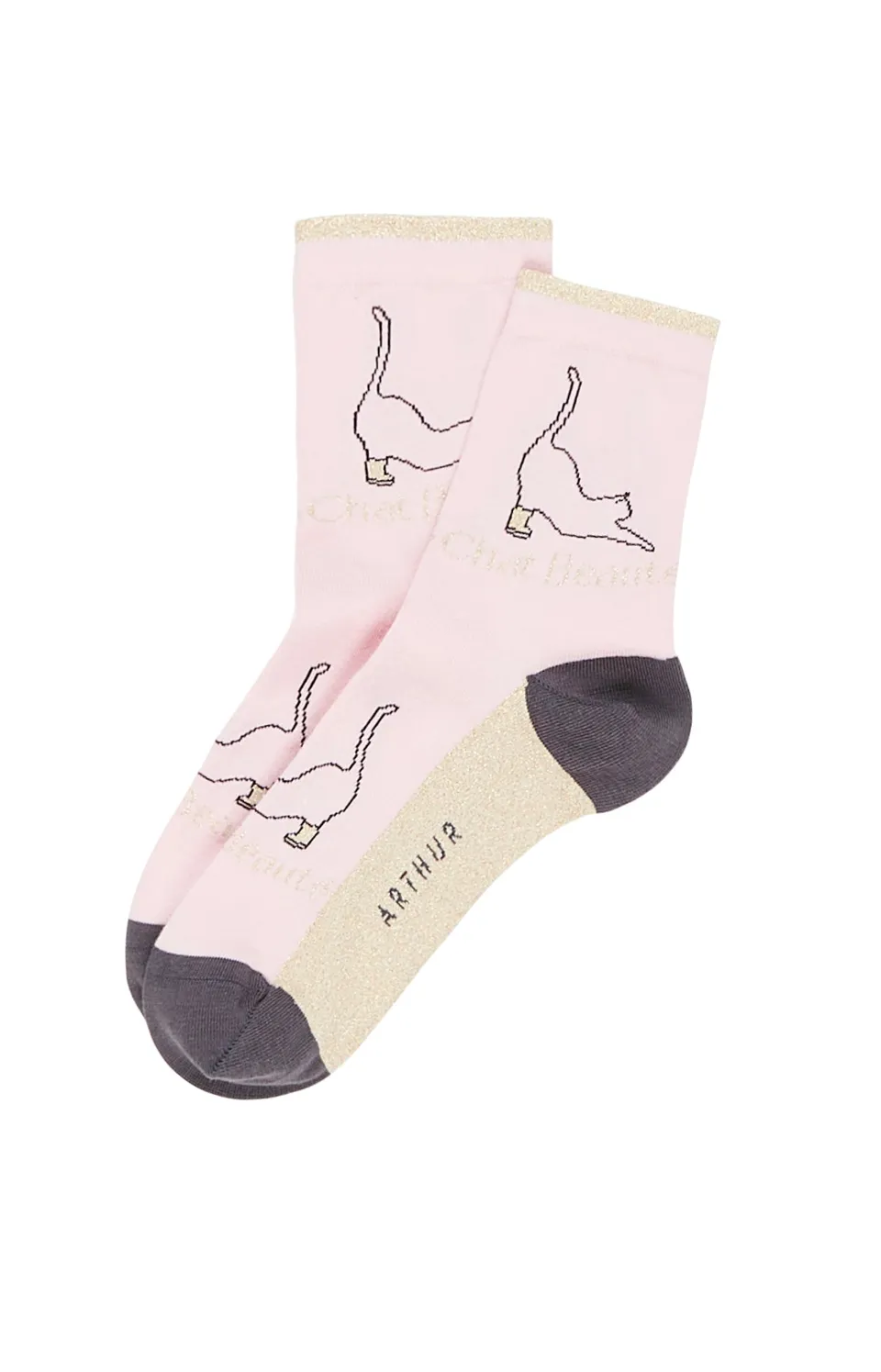 arthur-bob-chat-beaut-chaussettes-femme-poudre-36-40 image 1