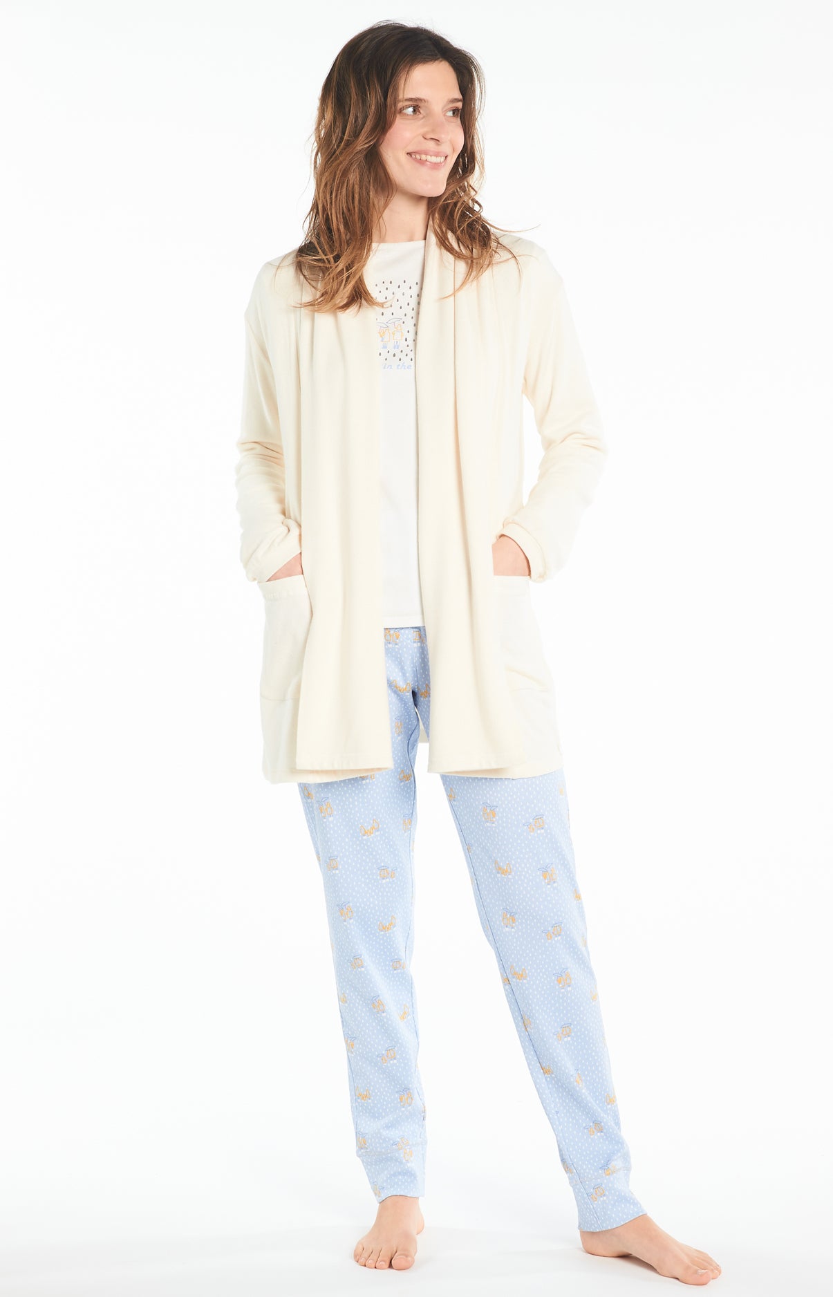 arthur-bob-peignoir-uni-peignoir-femme-ivoire-classique image 4