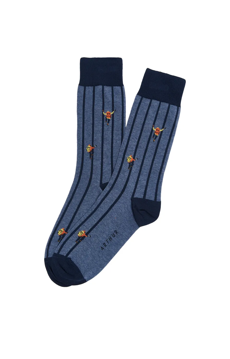 arthur-bob-everest-chaussettes-coton-bio-bleu-40-46 image 1