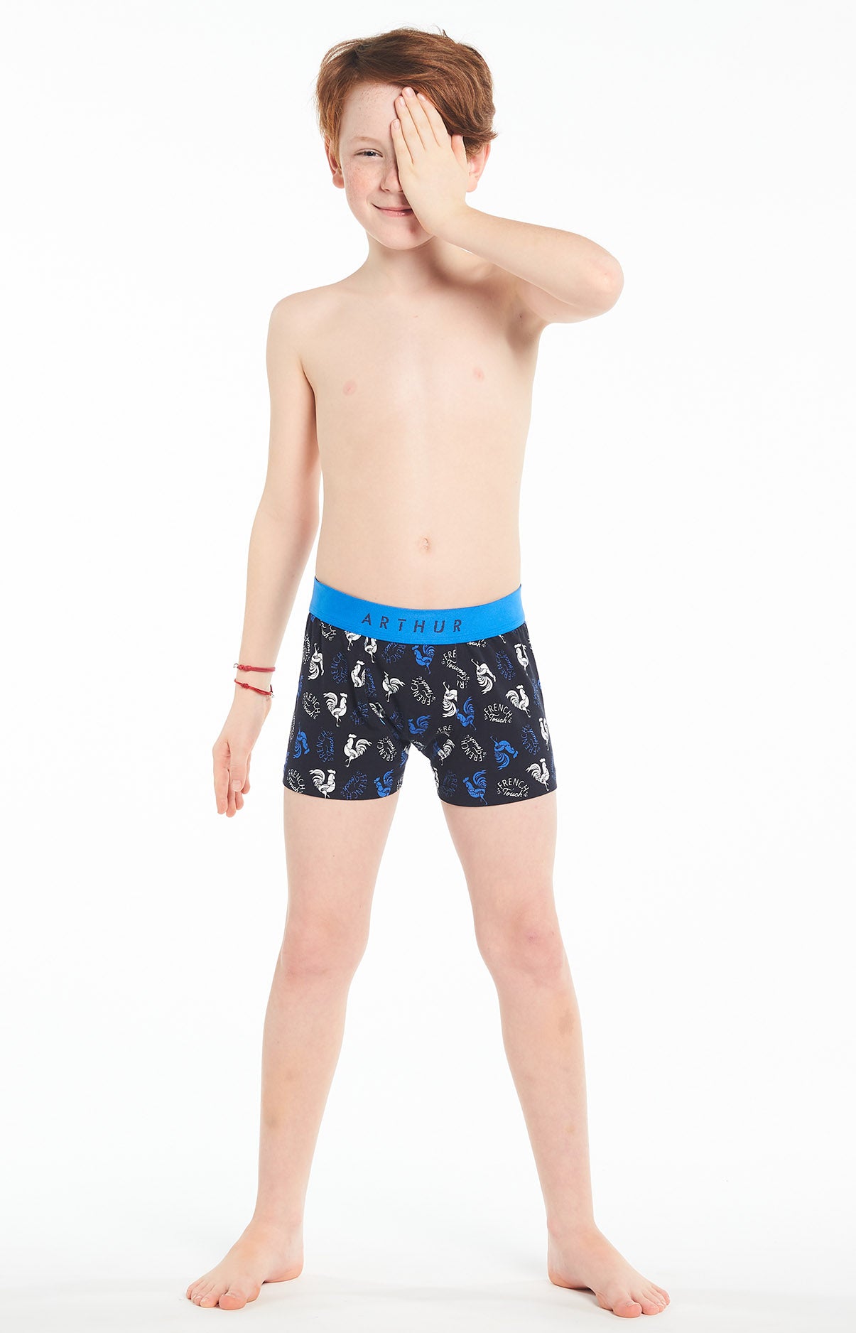 arthur-bob-coq-boxer-enfant-coton-bio-noir image 1