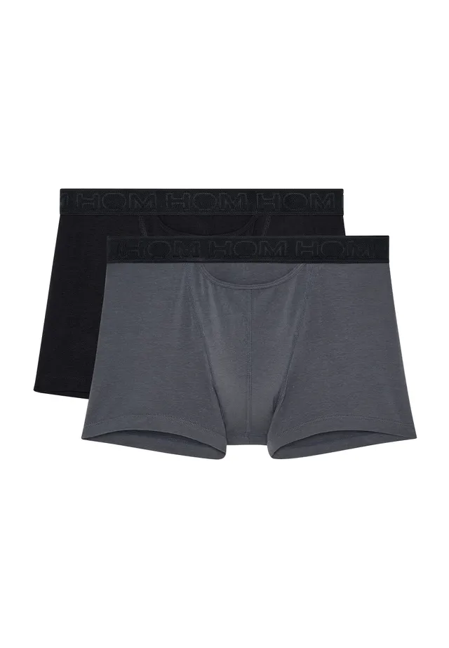 hom-ho1-boxerlines-2-boxer-homme-noir-gris-lot-2-coton image 1