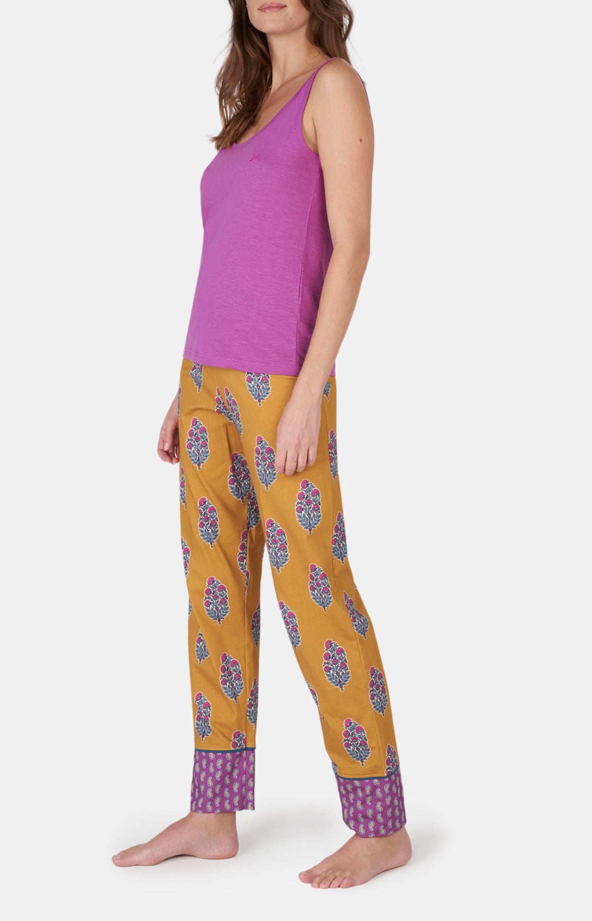 arthur-bob-holie-pantalon-pyjama-femme-curry-coton-bio image 2