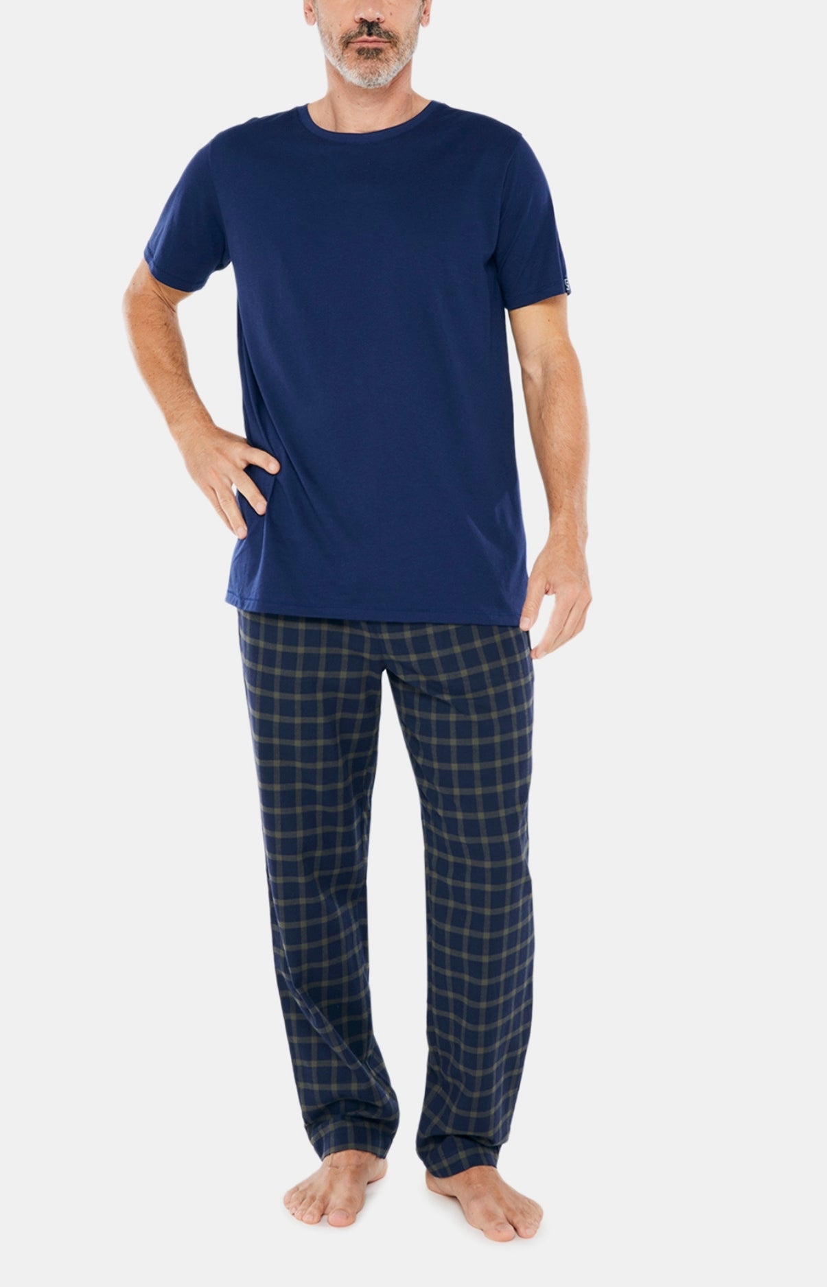 arthur-sam-pantalon-pyjama-homme-marine-tartan image 2