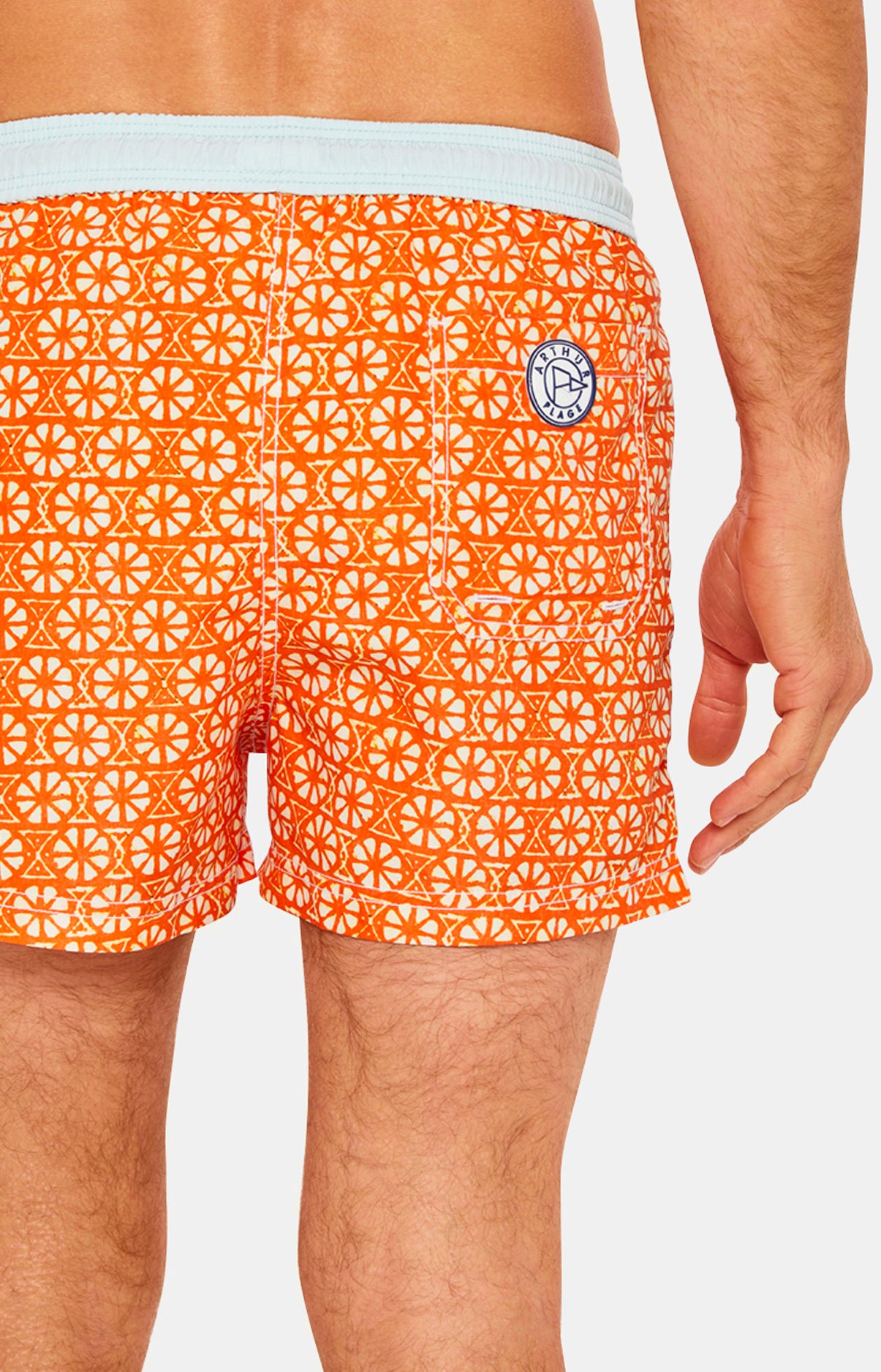 arthur-bob-goa-short-de-bain-homme-orange-recycl-s-chage image 7