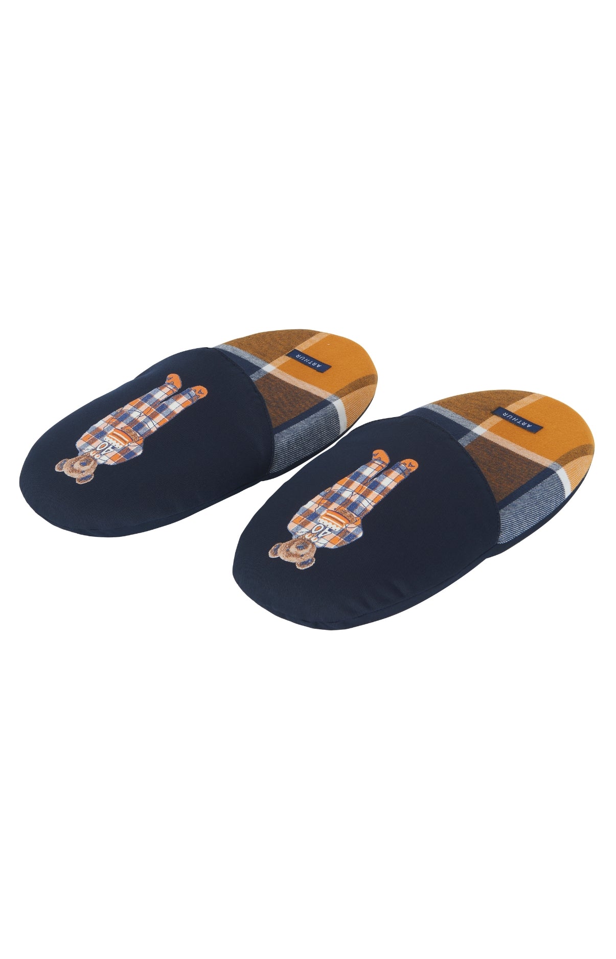arthur-bob-happy-40-pantoufles-homme-noisette-coton-bio image 1