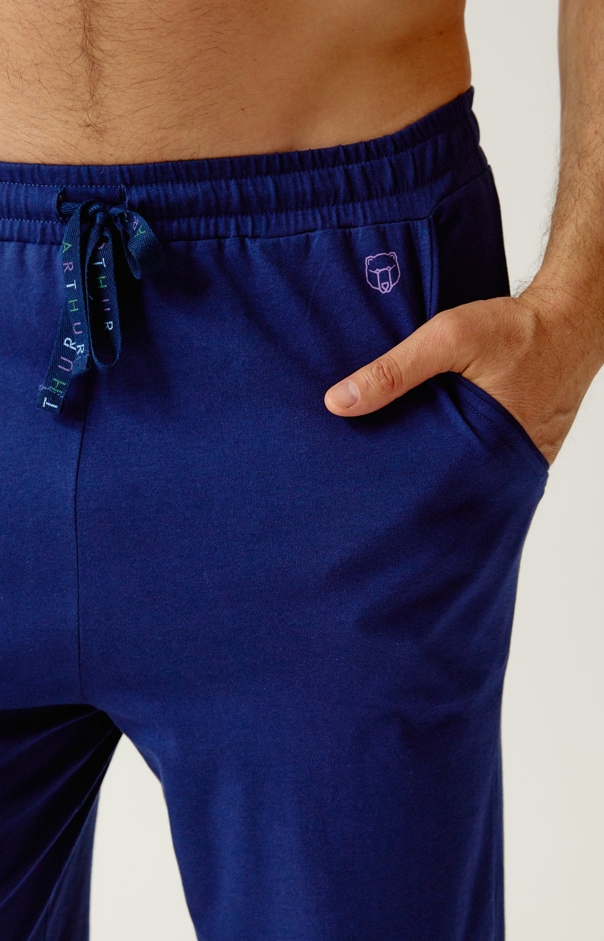 arthur-minuit-pantalon-pyjama-jersey-coton-marine image 4