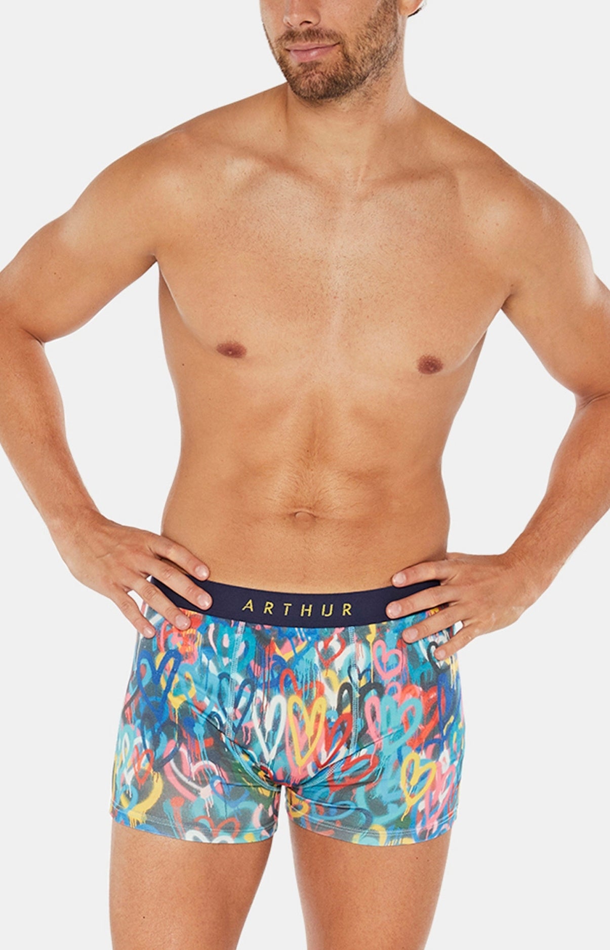 arthur-bob-boxer-c-ur-graffiti-coton-bio-multicolore-homme image 4