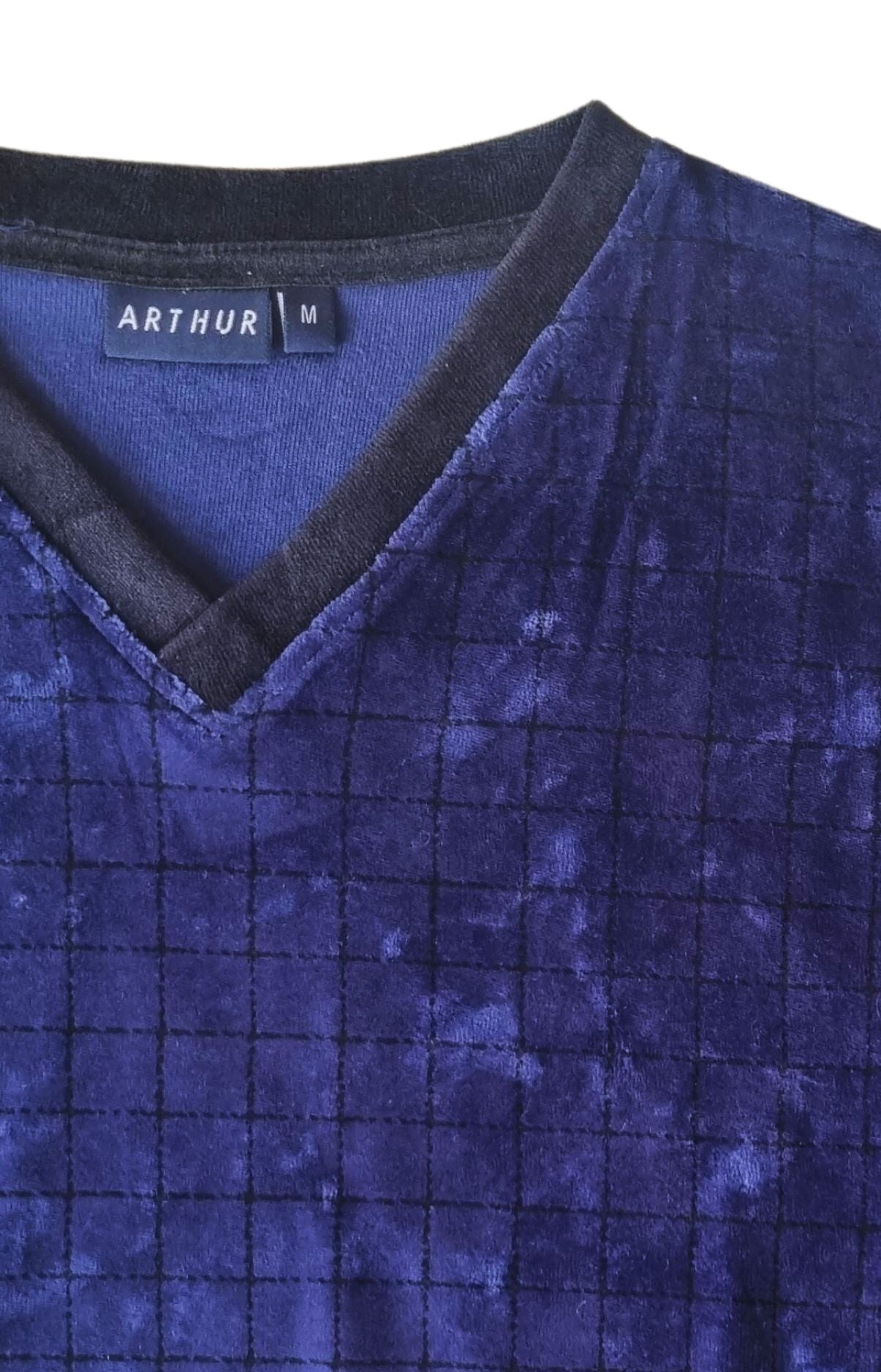 arthur-bob-boria-pyjama-velours-marine-coton image 2