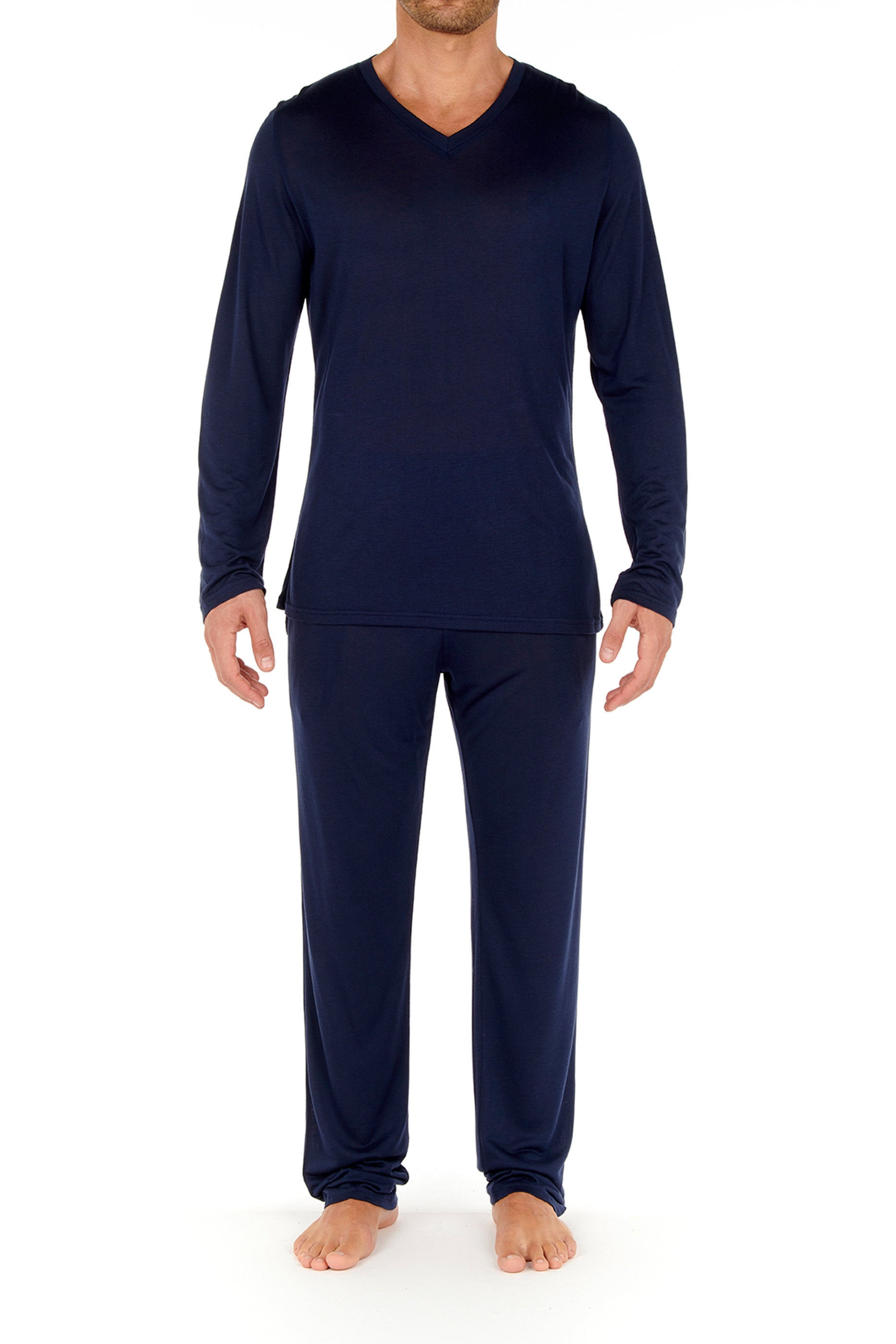 hom-modal-comfort-cocooning-402674-4000ra-pantalon-pyjama-bleu-modal image 2
