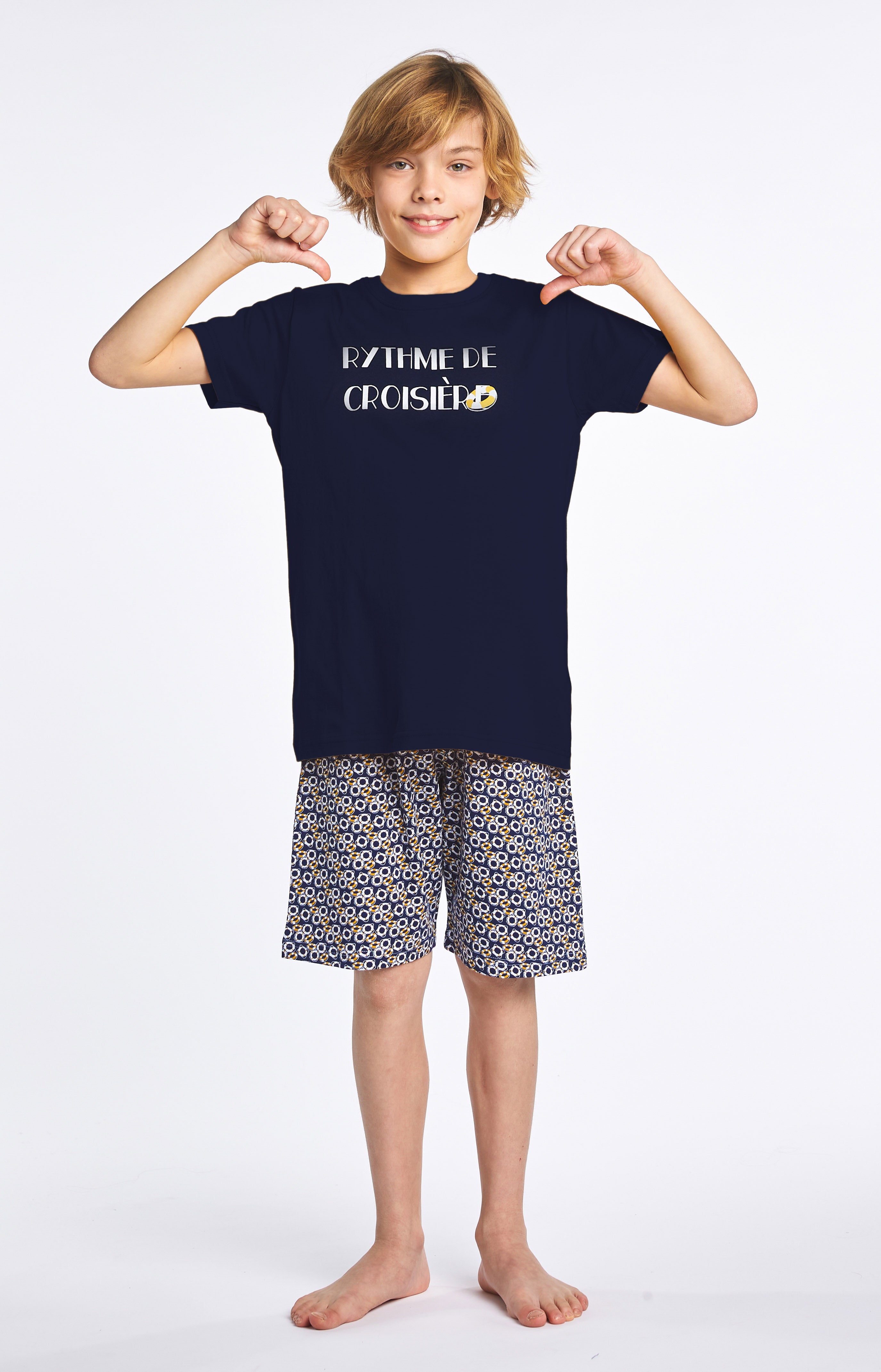 arthur-bob-bou-e-marine-pyjashort-gar-on-coton-bio image 1