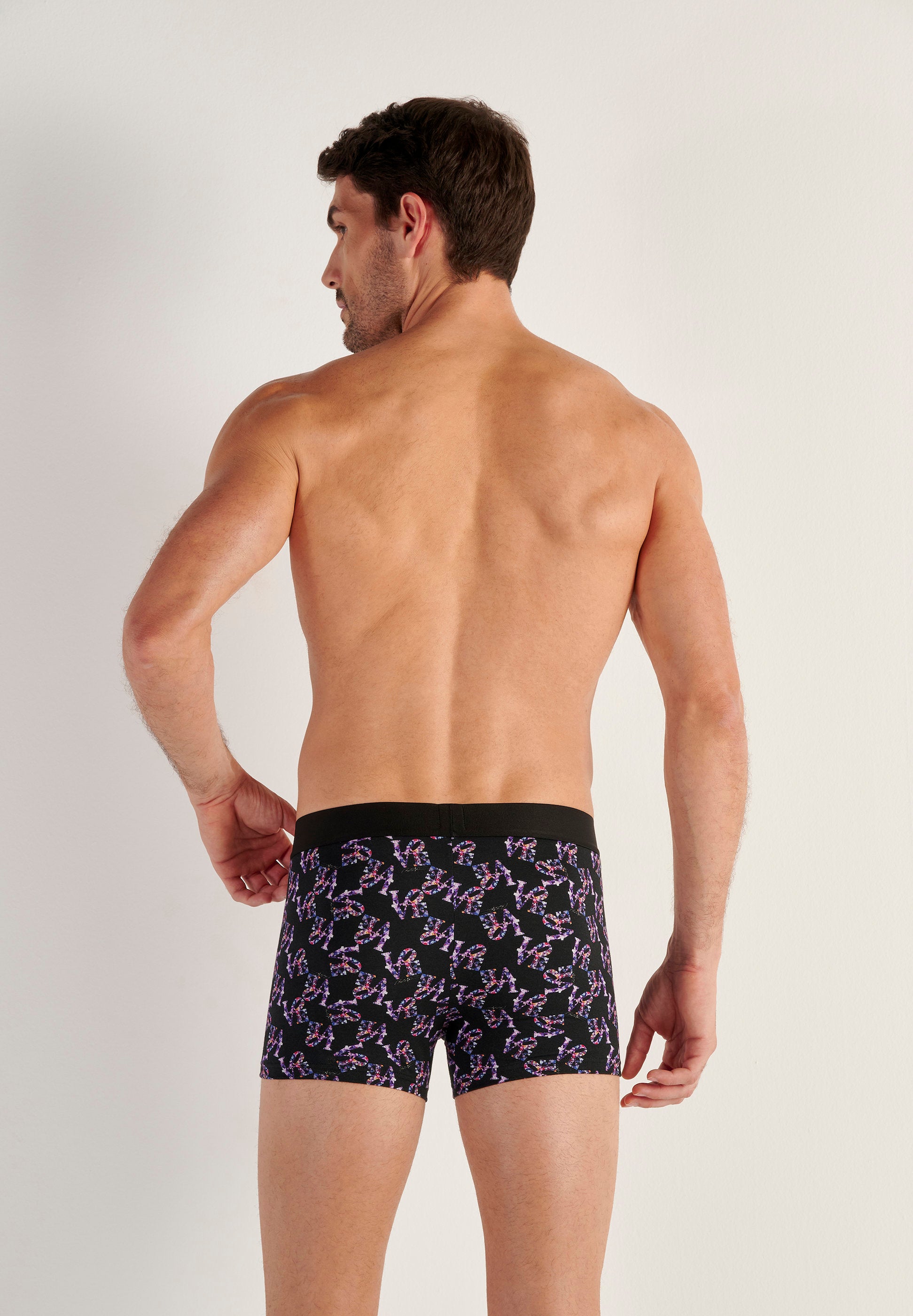 hom-pop-love-boxer-homme-noir-imprim-coton-modal image 3