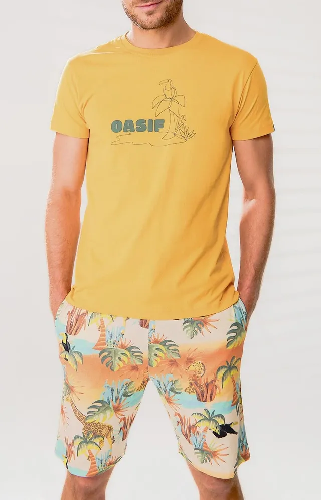 arthur-bob-oasif-pyjashort-homme-multicolore-coton-bio image 1