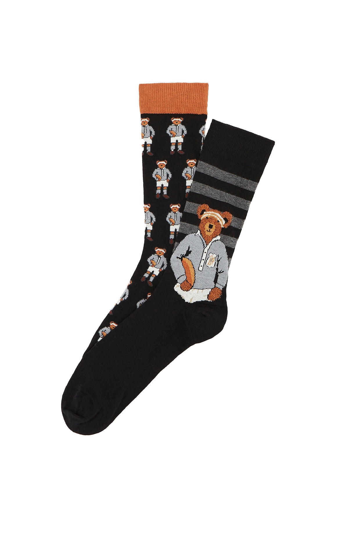 arthur-bob-teddy-rugby-chaussettes-homme-noires-coton-bio image 1